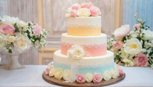 カラフルなウェディングケーキ