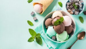 チョコミントアイスクリーム
