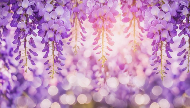 紫のフジの花