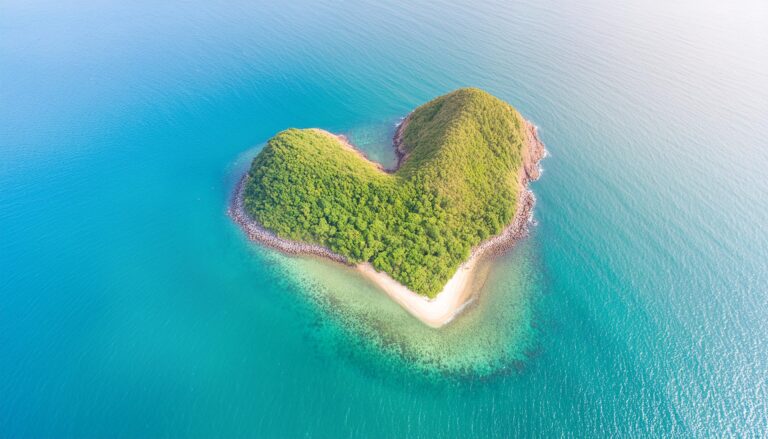 ハート型の島